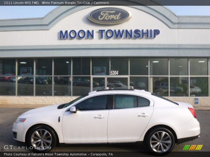 White Platinum Metallic Tri-Coat / Cashmere 2011 Lincoln MKS FWD