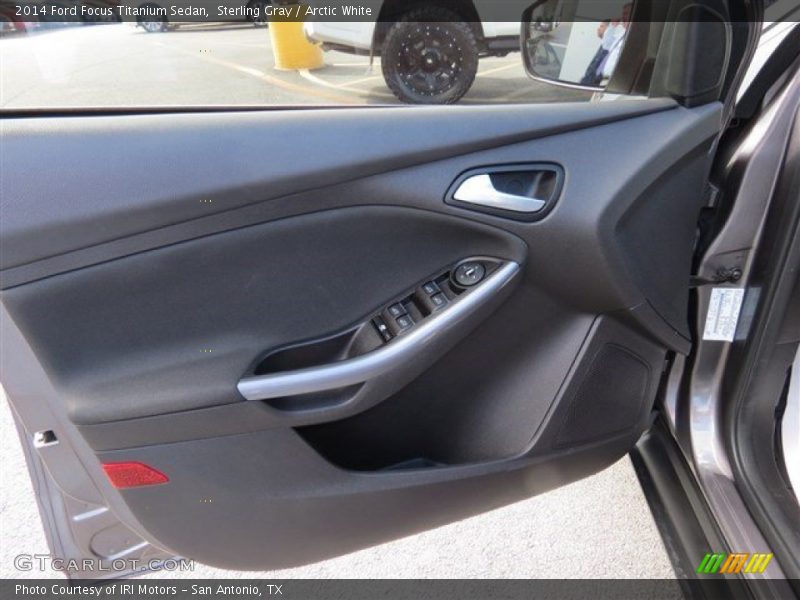 Sterling Gray / Arctic White 2014 Ford Focus Titanium Sedan