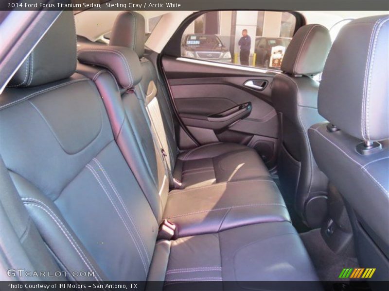 Sterling Gray / Arctic White 2014 Ford Focus Titanium Sedan