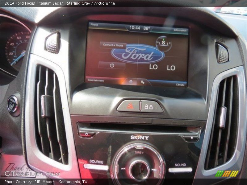 Sterling Gray / Arctic White 2014 Ford Focus Titanium Sedan