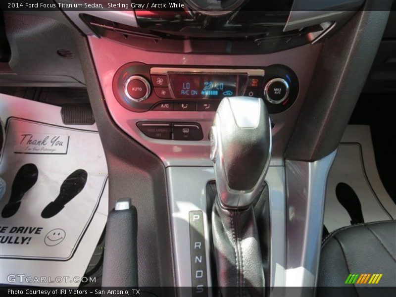 Sterling Gray / Arctic White 2014 Ford Focus Titanium Sedan