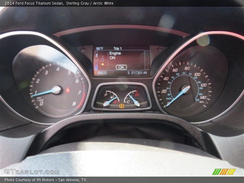Sterling Gray / Arctic White 2014 Ford Focus Titanium Sedan