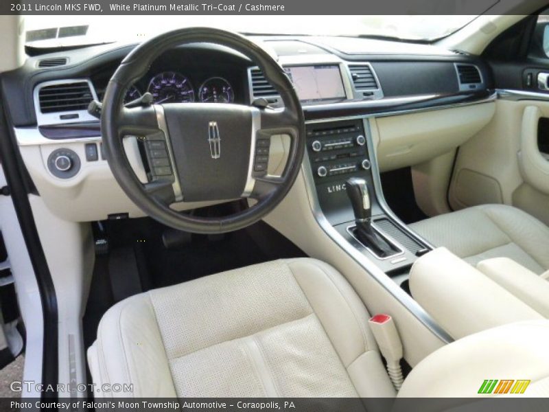 White Platinum Metallic Tri-Coat / Cashmere 2011 Lincoln MKS FWD