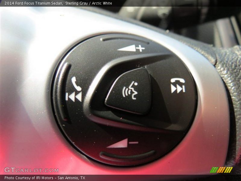 Sterling Gray / Arctic White 2014 Ford Focus Titanium Sedan