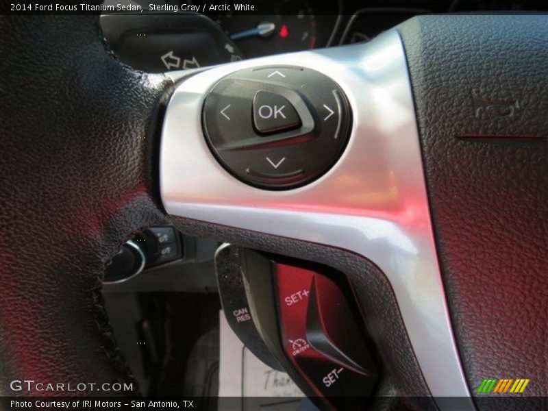 Sterling Gray / Arctic White 2014 Ford Focus Titanium Sedan