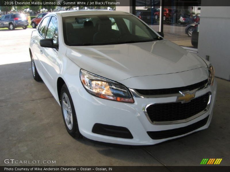 Summit White / Jet Black/Titanium 2016 Chevrolet Malibu Limited LS