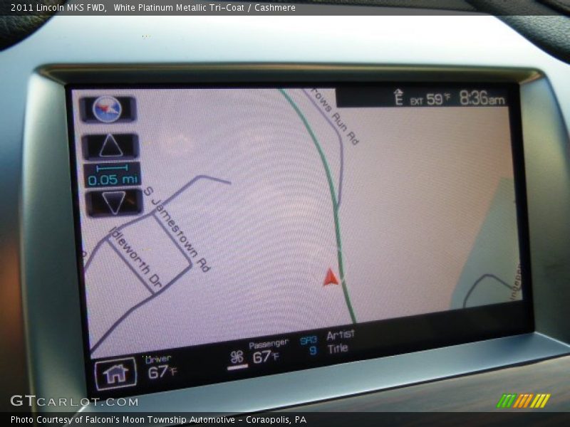 White Platinum Metallic Tri-Coat / Cashmere 2011 Lincoln MKS FWD
