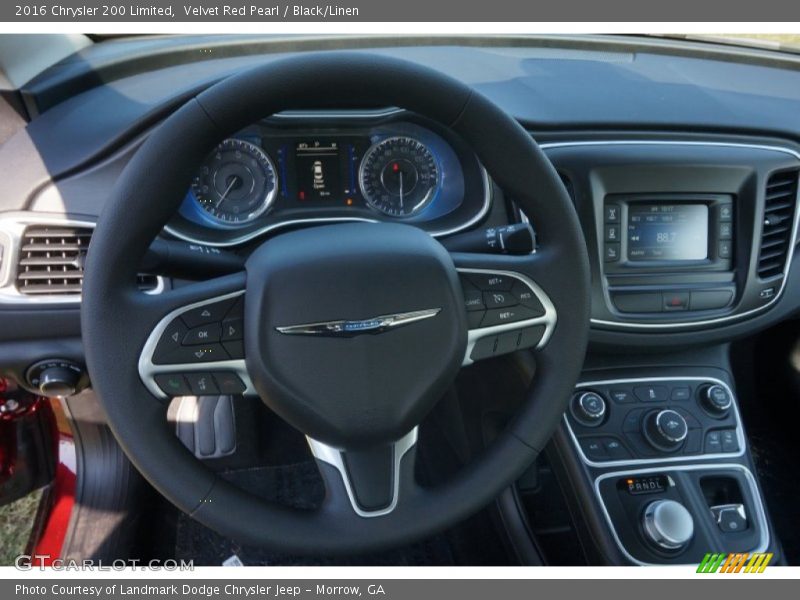 Velvet Red Pearl / Black/Linen 2016 Chrysler 200 Limited