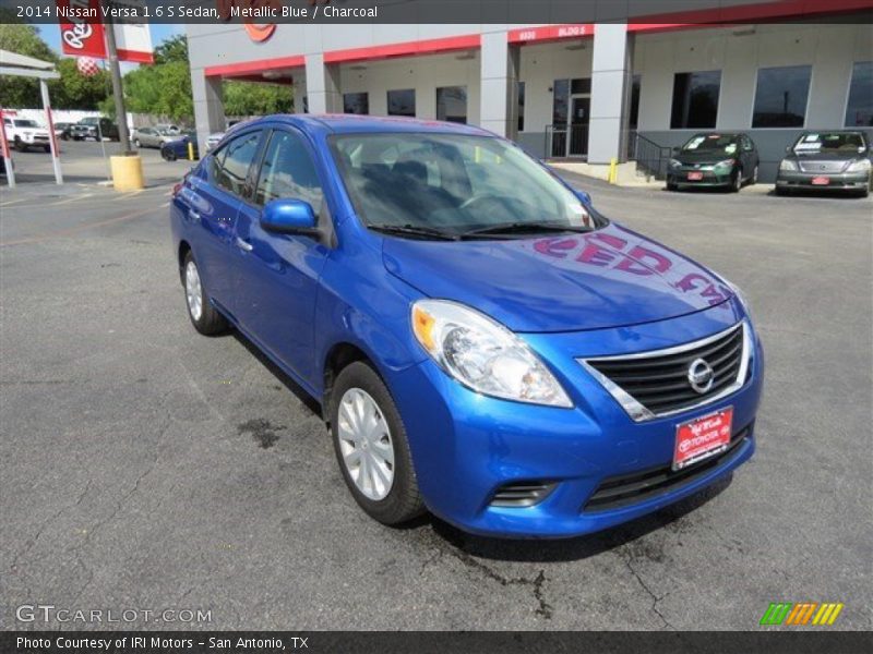 Metallic Blue / Charcoal 2014 Nissan Versa 1.6 S Sedan