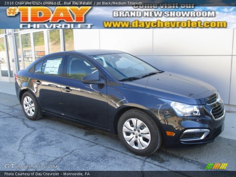 Blue Ray Metallic / Jet Black/Medium Titanium 2016 Chevrolet Cruze Limited LS