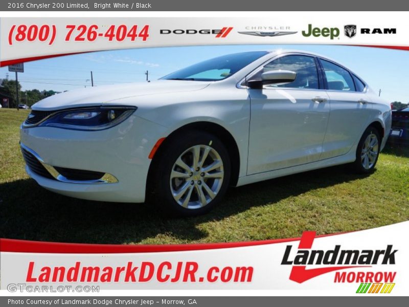 Bright White / Black 2016 Chrysler 200 Limited