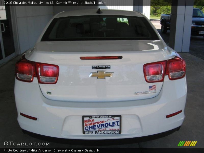 Summit White / Jet Black/Titanium 2016 Chevrolet Malibu Limited LS
