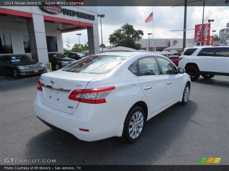 Aspen White / Charcoal 2014 Nissan Sentra SL
