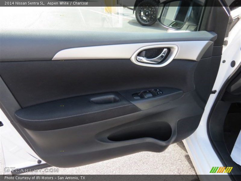 Aspen White / Charcoal 2014 Nissan Sentra SL