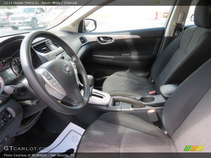 Aspen White / Charcoal 2014 Nissan Sentra SL