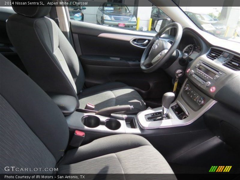 Aspen White / Charcoal 2014 Nissan Sentra SL
