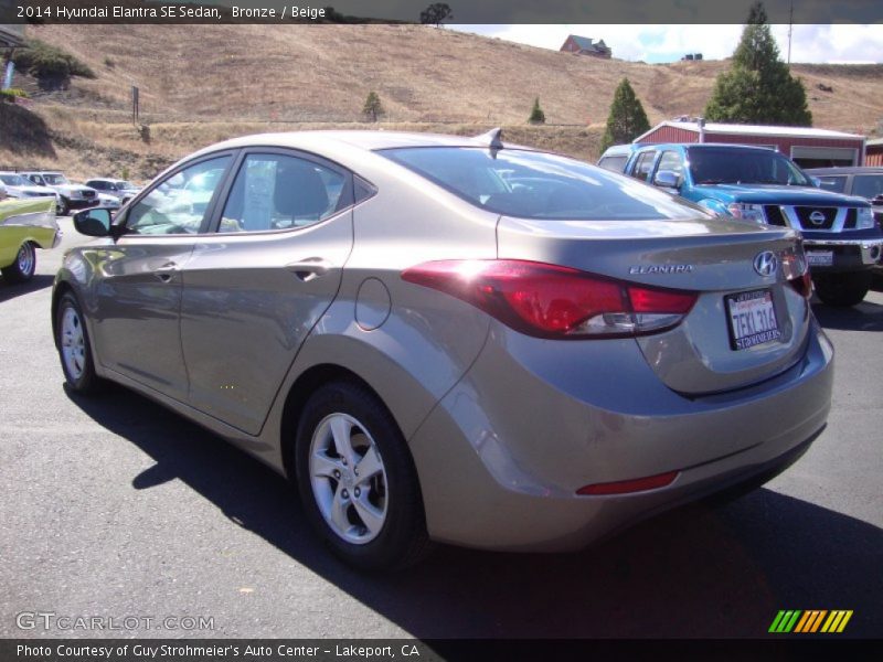 Bronze / Beige 2014 Hyundai Elantra SE Sedan