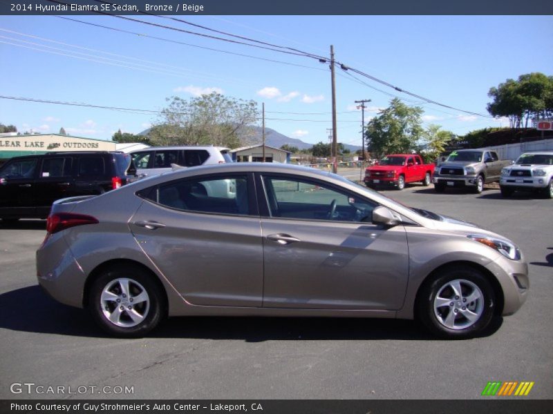 Bronze / Beige 2014 Hyundai Elantra SE Sedan