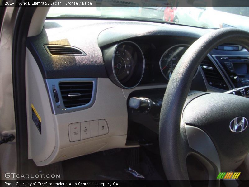 Bronze / Beige 2014 Hyundai Elantra SE Sedan