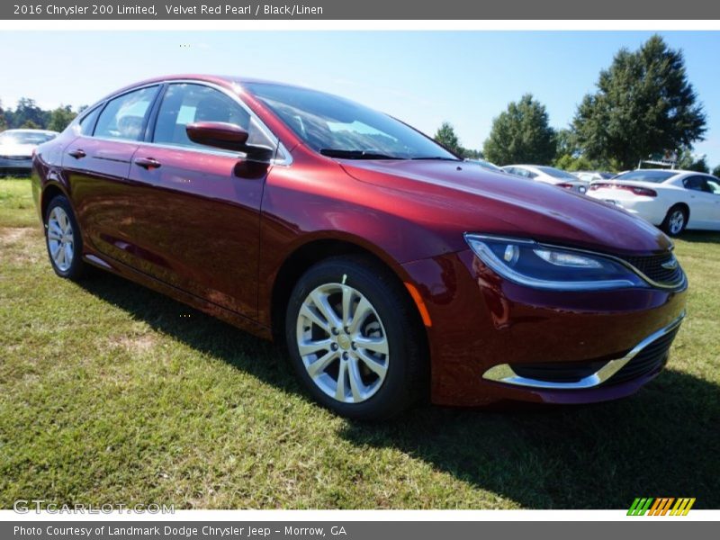 Velvet Red Pearl / Black/Linen 2016 Chrysler 200 Limited
