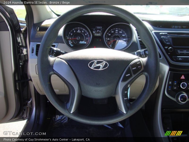 Bronze / Beige 2014 Hyundai Elantra SE Sedan