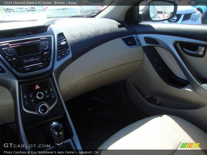 Bronze / Beige 2014 Hyundai Elantra SE Sedan