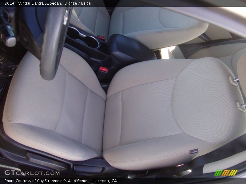 Bronze / Beige 2014 Hyundai Elantra SE Sedan