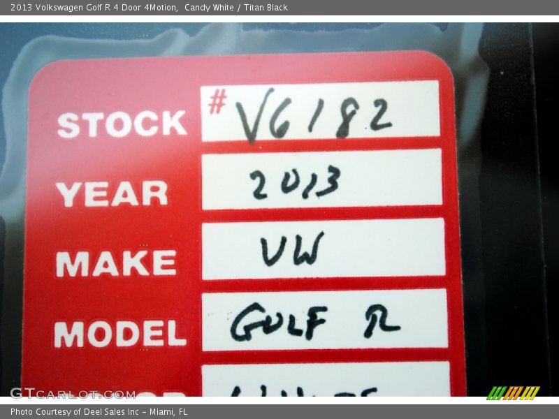 Candy White / Titan Black 2013 Volkswagen Golf R 4 Door 4Motion