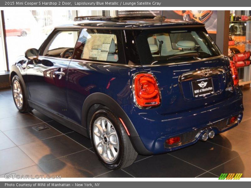 Lapisluxury Blue Metallic / Lounge Satellite Gray 2015 Mini Cooper S Hardtop 2 Door