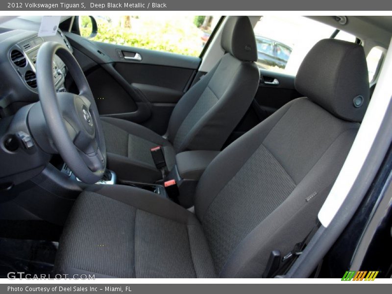 Deep Black Metallic / Black 2012 Volkswagen Tiguan S