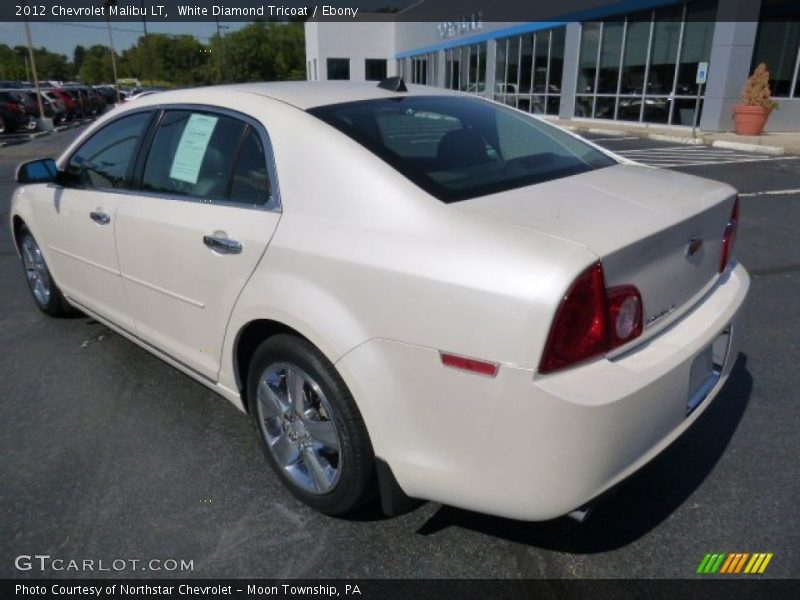 White Diamond Tricoat / Ebony 2012 Chevrolet Malibu LT