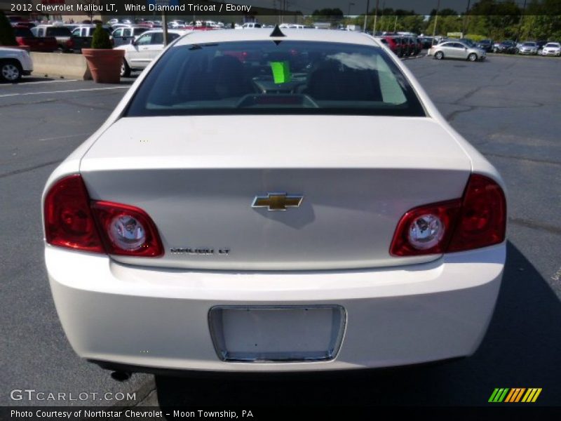 White Diamond Tricoat / Ebony 2012 Chevrolet Malibu LT