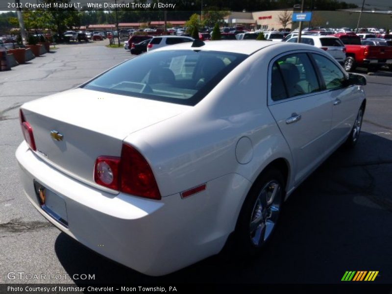 White Diamond Tricoat / Ebony 2012 Chevrolet Malibu LT