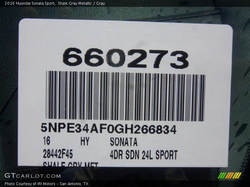 Shale Gray Metallic / Gray 2016 Hyundai Sonata Sport