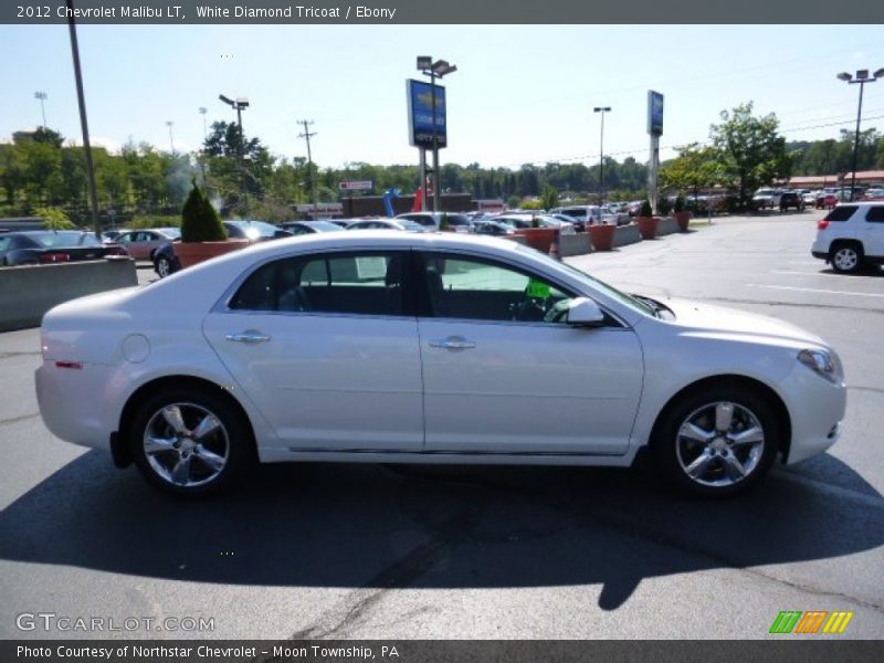 White Diamond Tricoat / Ebony 2012 Chevrolet Malibu LT