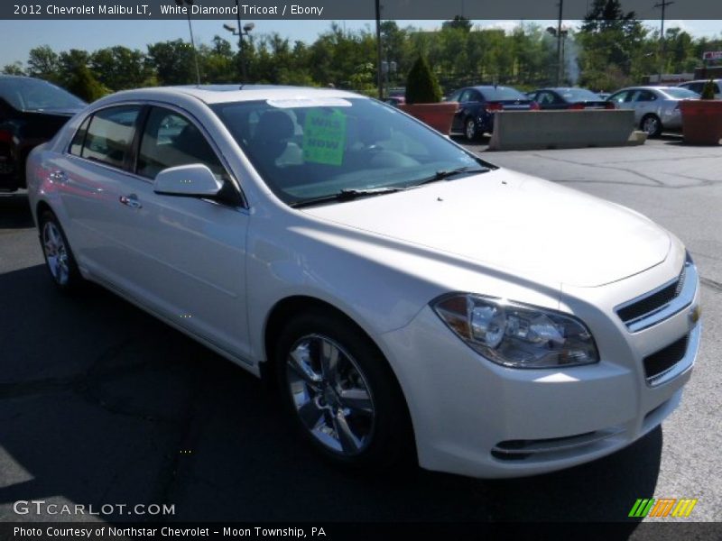 White Diamond Tricoat / Ebony 2012 Chevrolet Malibu LT
