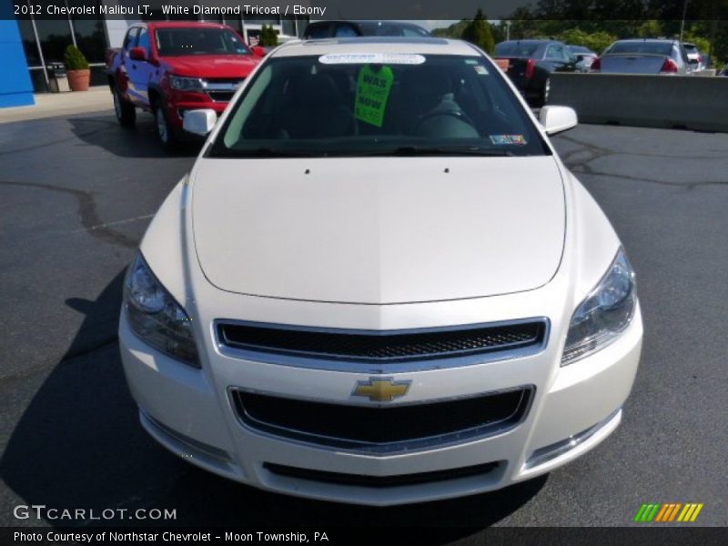 White Diamond Tricoat / Ebony 2012 Chevrolet Malibu LT