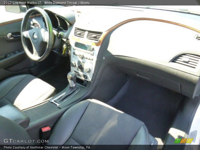 White Diamond Tricoat / Ebony 2012 Chevrolet Malibu LT