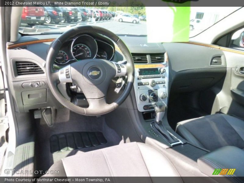 White Diamond Tricoat / Ebony 2012 Chevrolet Malibu LT