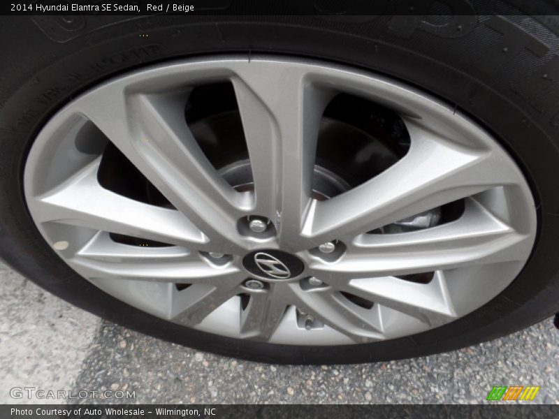 Red / Beige 2014 Hyundai Elantra SE Sedan