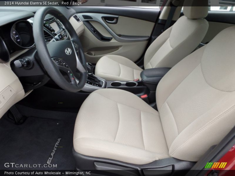 Red / Beige 2014 Hyundai Elantra SE Sedan