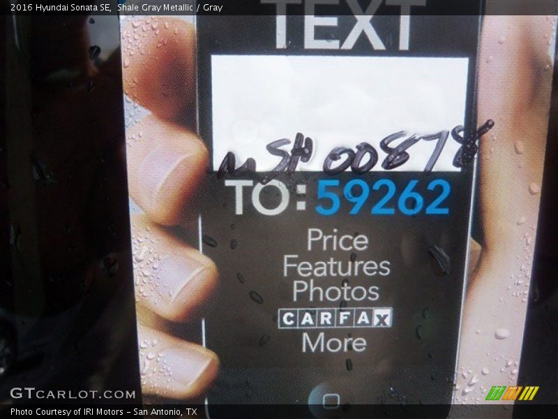 Shale Gray Metallic / Gray 2016 Hyundai Sonata SE