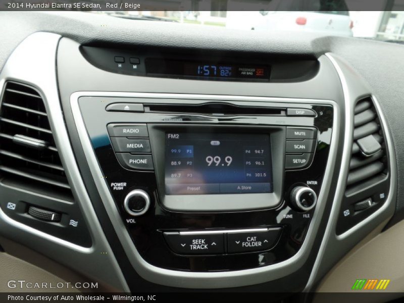 Red / Beige 2014 Hyundai Elantra SE Sedan
