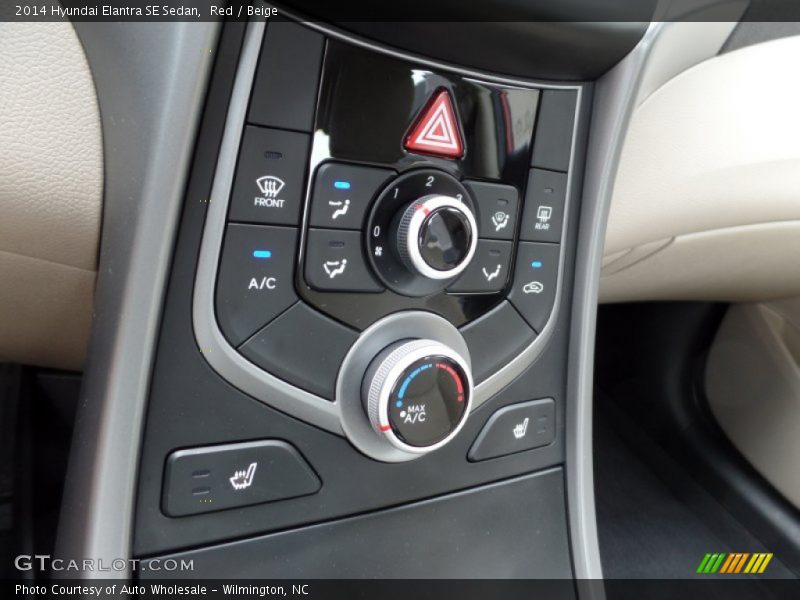 Red / Beige 2014 Hyundai Elantra SE Sedan