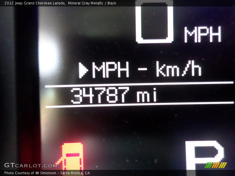 Mineral Gray Metallic / Black 2012 Jeep Grand Cherokee Laredo