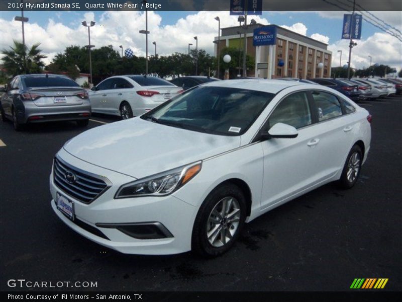 Quartz White Pearl / Beige 2016 Hyundai Sonata SE