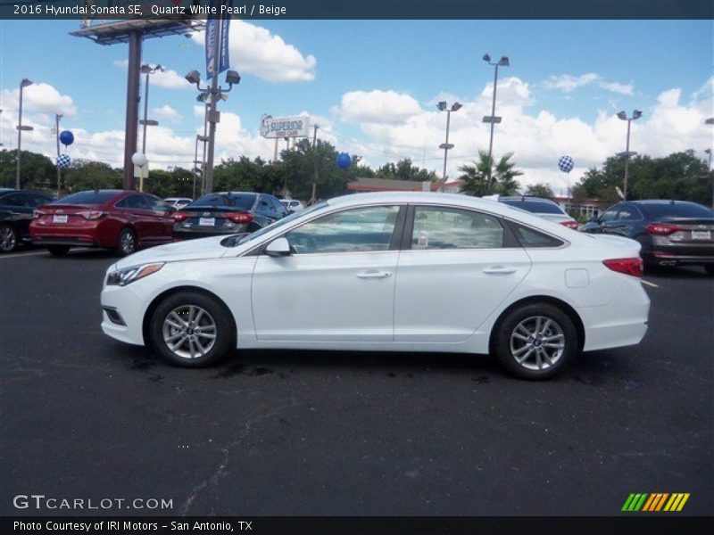 Quartz White Pearl / Beige 2016 Hyundai Sonata SE