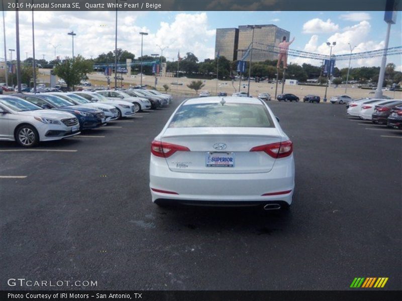 Quartz White Pearl / Beige 2016 Hyundai Sonata SE