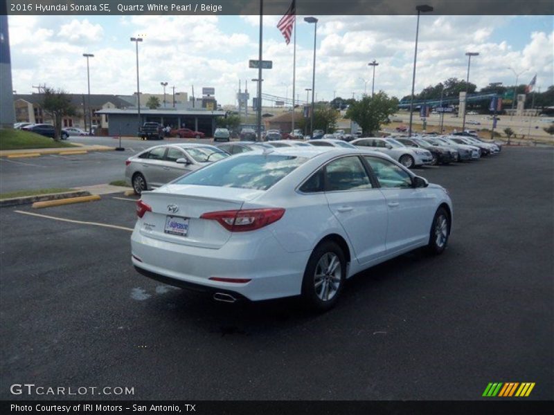 Quartz White Pearl / Beige 2016 Hyundai Sonata SE