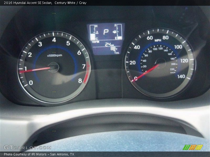 Century White / Gray 2016 Hyundai Accent SE Sedan